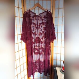 Altar'd state Lace kimono/cover up